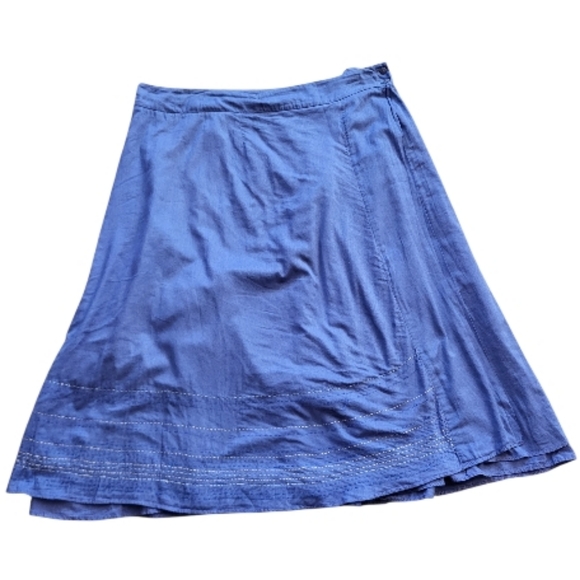 Eileen Fisher Dresses & Skirts - Eileen Fisher Women's Royal Blue A-Line Faux Wrap Skirt - Size XL